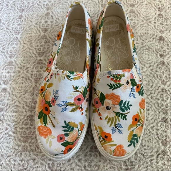 Keds X Rifle Paper Co Double Decker Meadow Slip On Sneakers - Picture 4 of 9